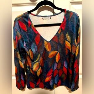 Long sleeve multi colored top